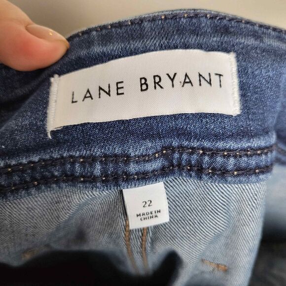 New Lane Bryant High Rise Rhinestone Hem Detail Jegging Jean Size 22 - Picture 11 of 12